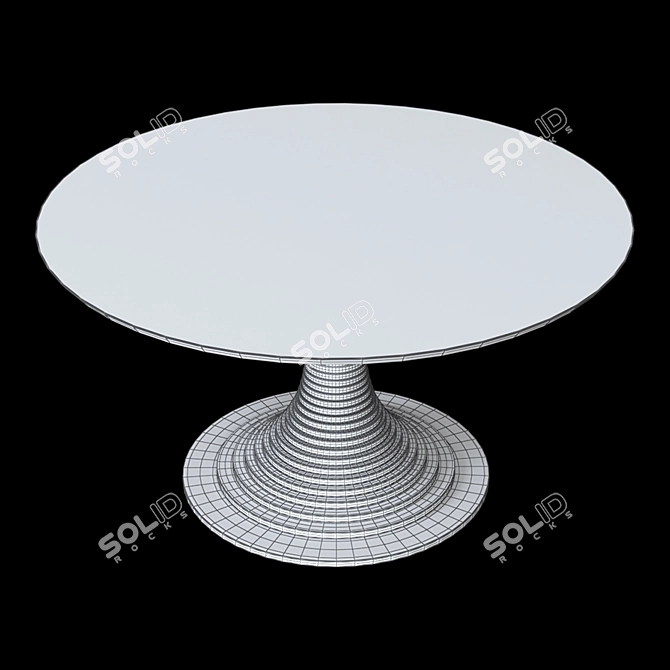 Kronco Levinson Round: Elegant Ceramic Dining Table 3D model image 2