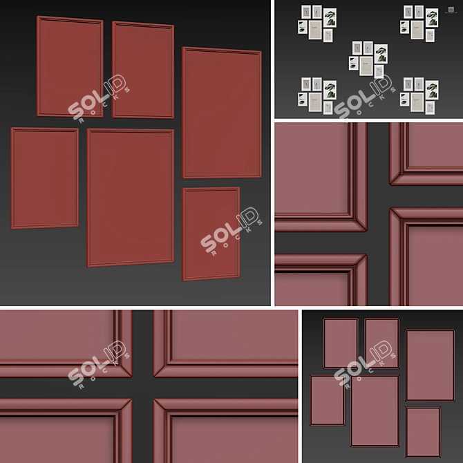 Title: Versatile Picture Frames Set 3D model image 5