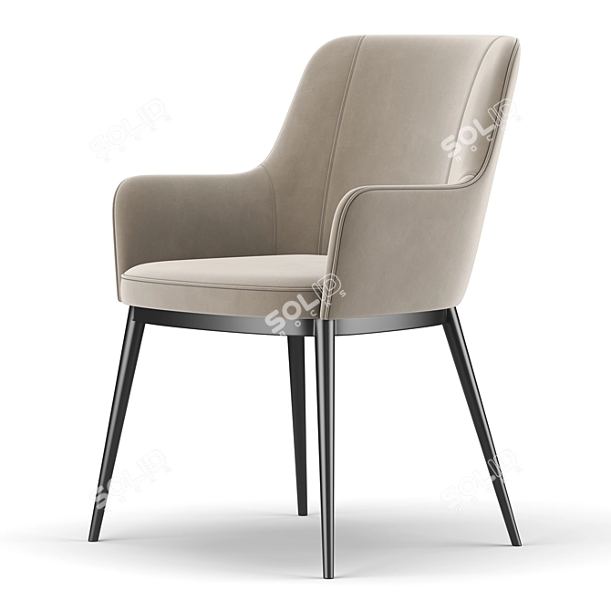 Classic Elegance: Franklin Dining Chair 3D model image 4