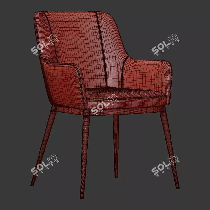 Classic Elegance: Franklin Dining Chair 3D model image 5