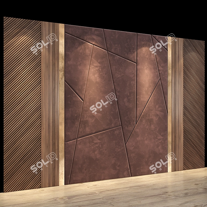 Elegant 52" Headboard Set 3D model image 2