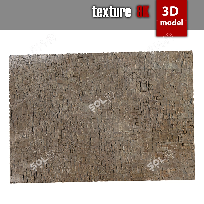 High-Quality Paving Stones: Detailed Model with 8K Texture 3D model image 2