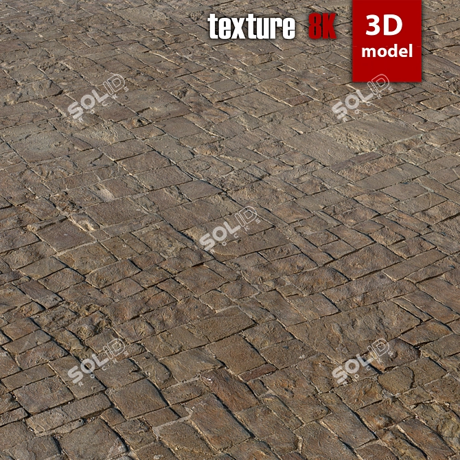 High-Quality Paving Stones: Detailed Model with 8K Texture 3D model image 4