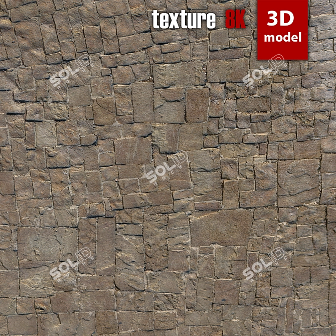 High-Quality Paving Stones: Detailed Model with 8K Texture 3D model image 5