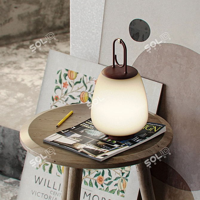 Minimalist SC51 Lucca Table Lamp 3D model image 2