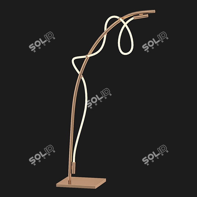 Elegant LED Floor Lamp 3D model image 1