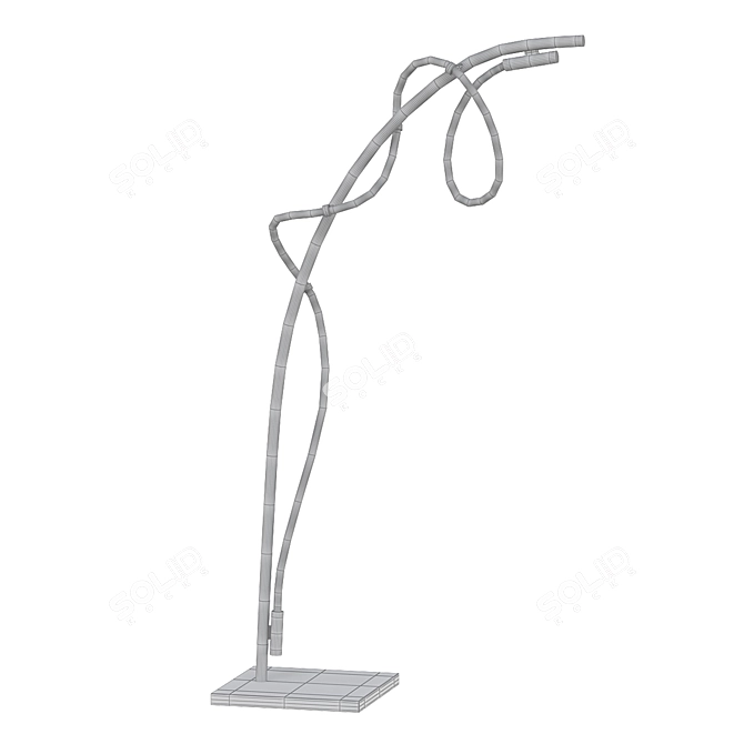 Elegant LED Floor Lamp 3D model image 2