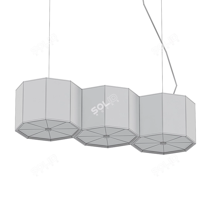 Scandinavian Style Black Prizma Pendant 3D model image 2