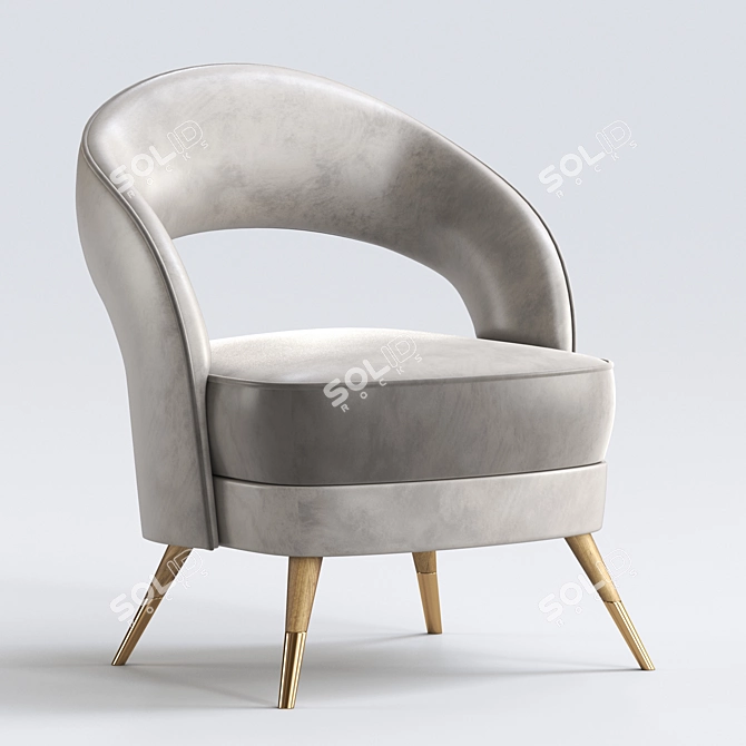 Elegant Ava Armchair: Modern Design 3D model image 1