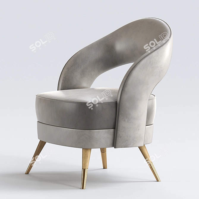 Elegant Ava Armchair: Modern Design 3D model image 3