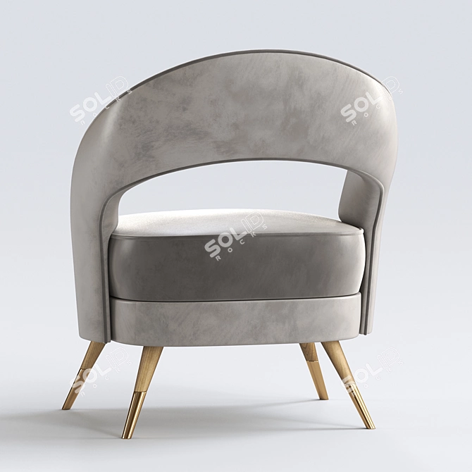 Elegant Ava Armchair: Modern Design 3D model image 4