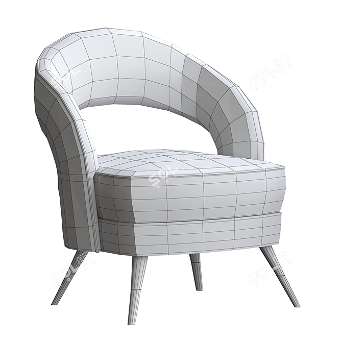 Elegant Ava Armchair: Modern Design 3D model image 5