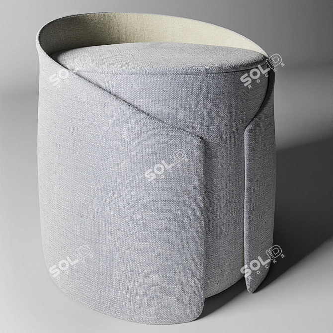 Cozy Knit Pouf 3D model image 3