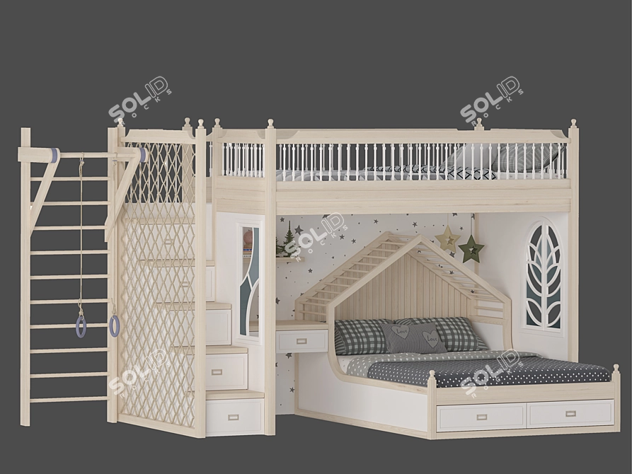 Imaginative Kids Furniture Set 3D model image 1