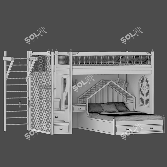 Imaginative Kids Furniture Set 3D model image 7