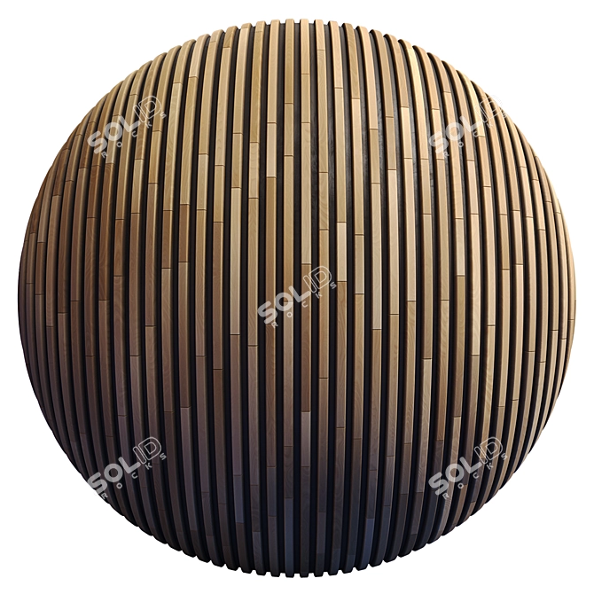 Striped Wood Panel Texture Kit 3D model image 3