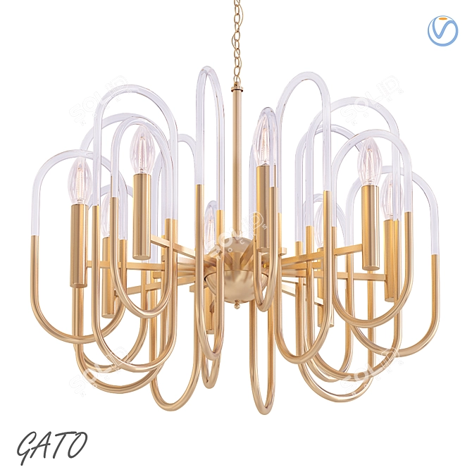 Modern GATO Pendant Light 3D model image 1