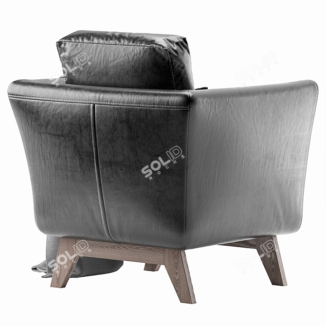 Dublin Dusty Leather Armchair 3D model image 2