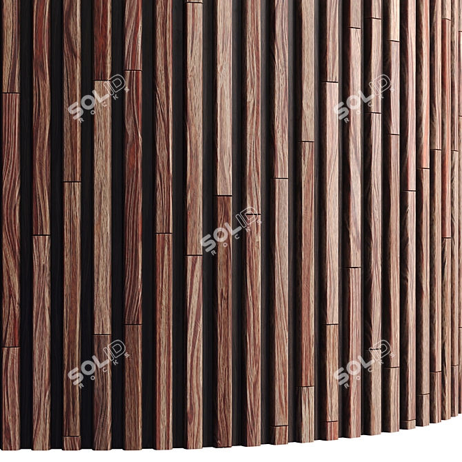 Striped Wood G Panels: PBR Texture Bundle 3D model image 2