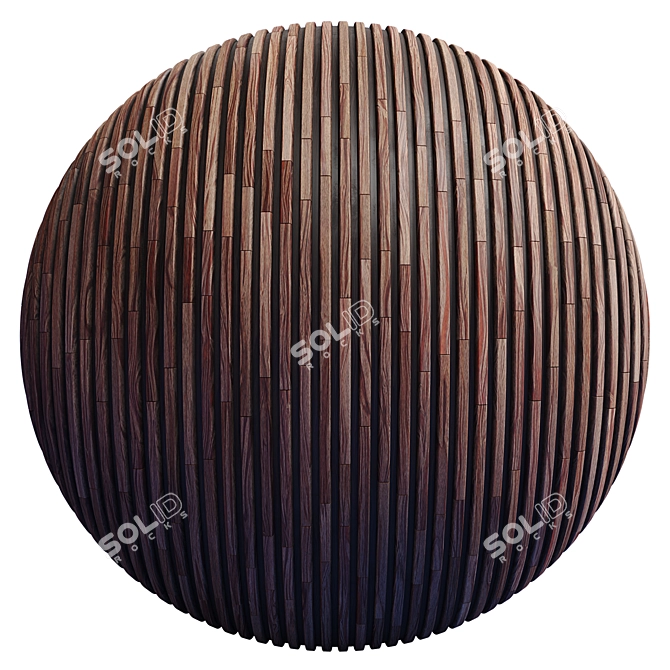 Striped Wood G Panels: PBR Texture Bundle 3D model image 3