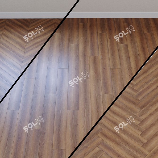Premium Oak Brown Laminate 3D model image 1