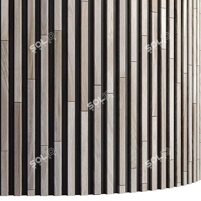 WoodStripes 4K Panel Pack 3D model image 2