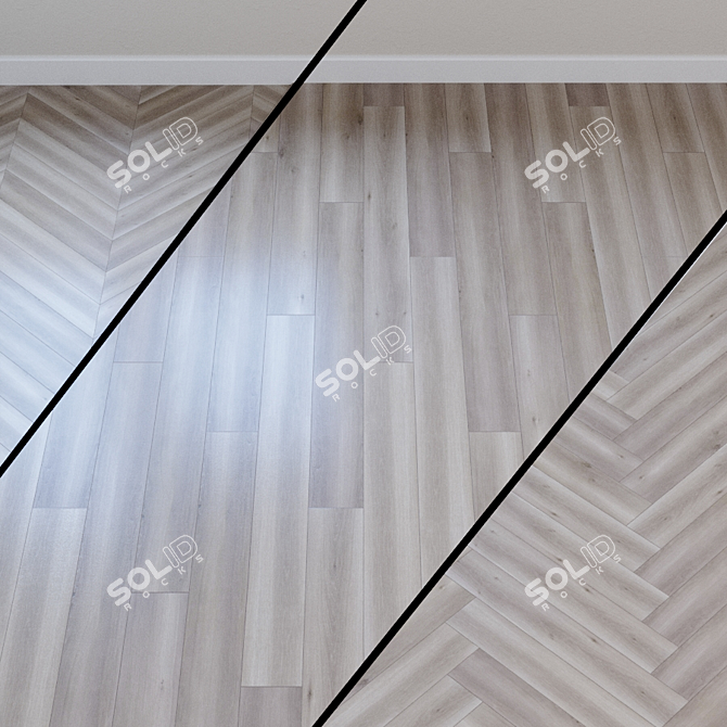 Premium Oak Gray Laminate 3D model image 1
