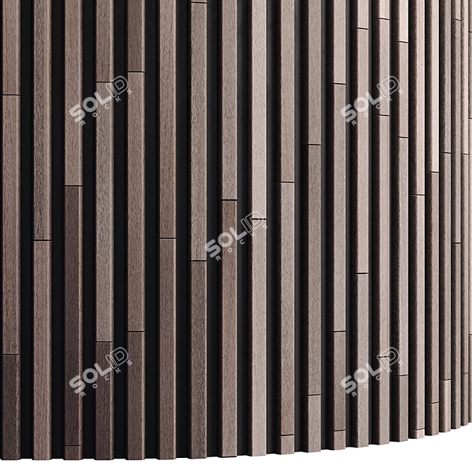Striped Wood Panel: PBR Texture Pack, 4K 3D model image 2