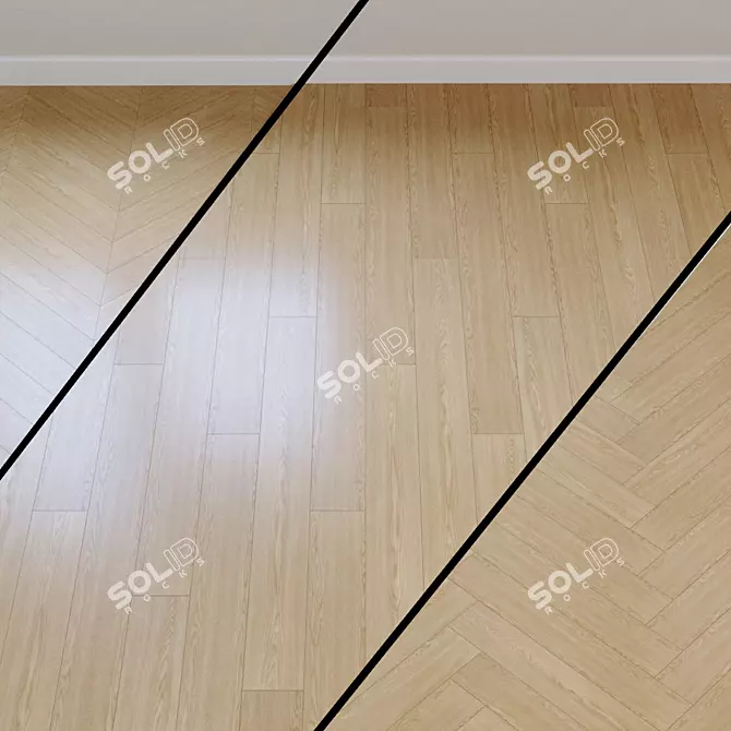 Gold Brown Calm Oak Laminate 3D model image 1