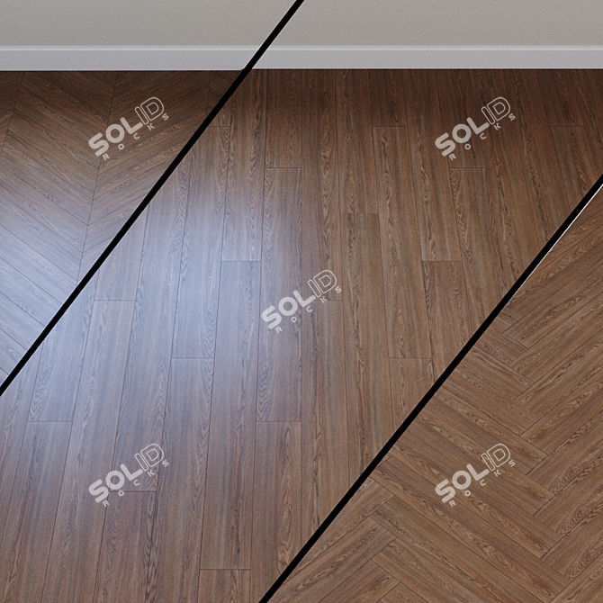 Laminate Wineo 500 Large V4  Brown Calm Oak 3D model image 1