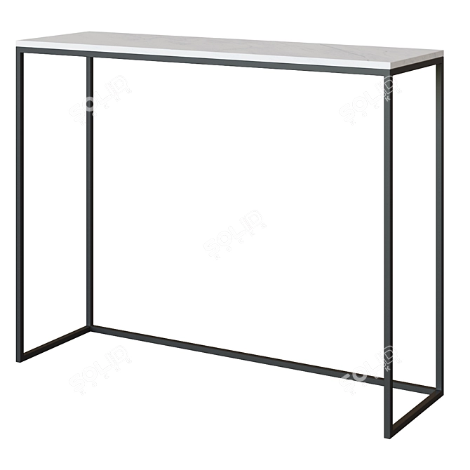 Marble Console Table 3D model image 1