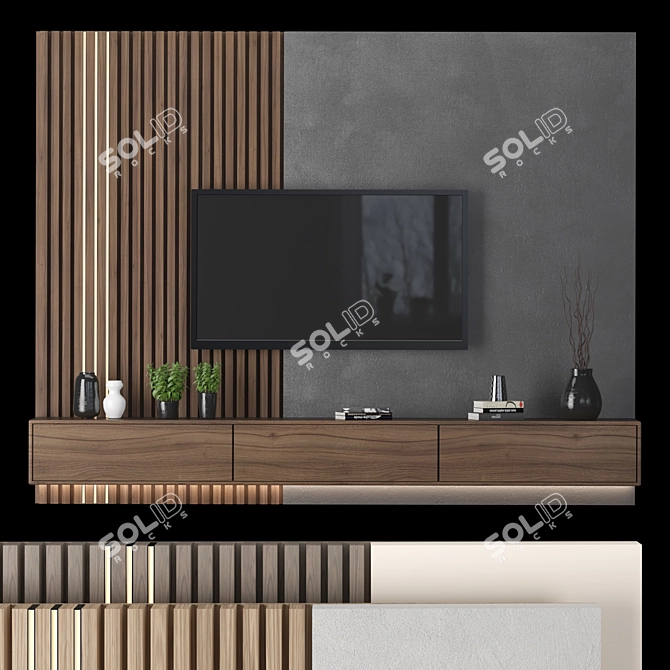 Versatile TV Wall Unit: Contemporary Design 3D model image 6