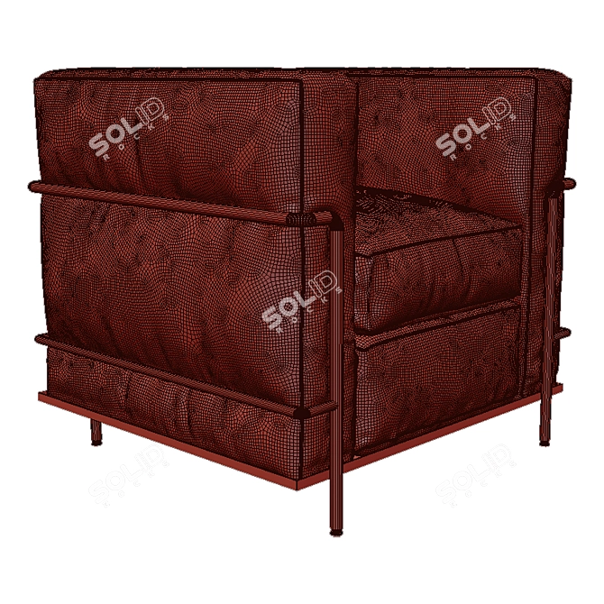 Cozy Armchair - 70x70x70cm 3D model image 4