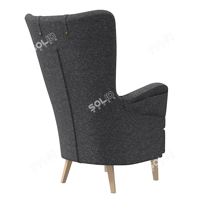 Comfortable OMTÄNKSAM Armchair 3D model image 2