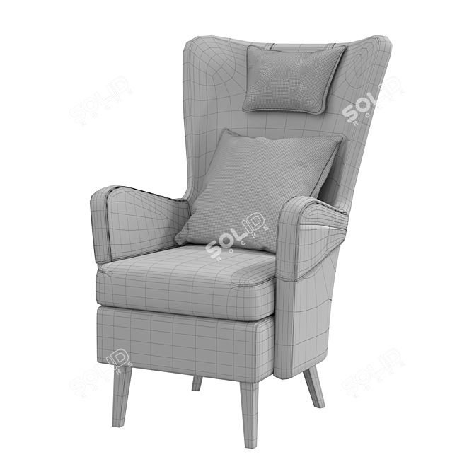 Comfortable OMTÄNKSAM Armchair 3D model image 3