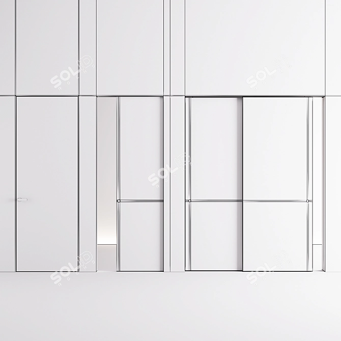 Modern and Luxurious Lualdi Doors Set 3D model image 4