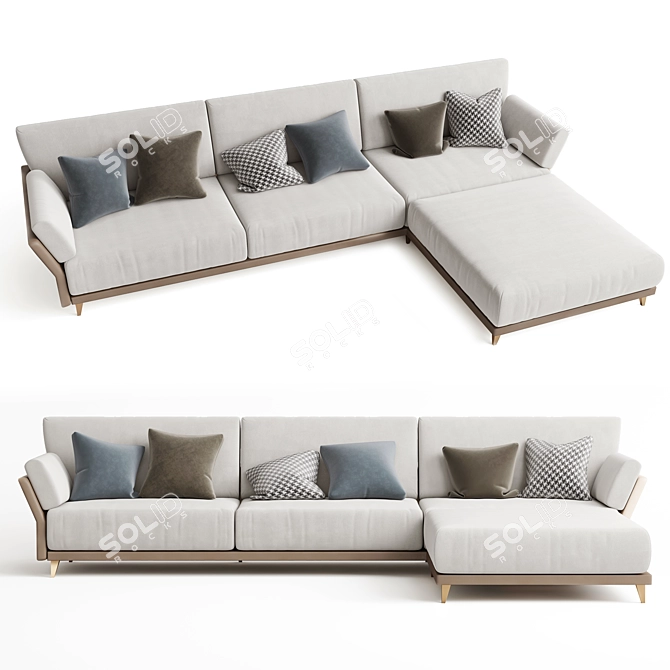 Cozy Family Lounge Sofa 3D model image 1