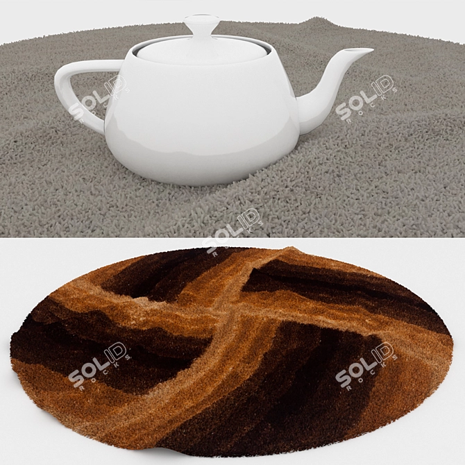 Versatile Set of Circular Rugs 3D model image 3