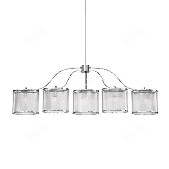 Glass Strips Pendant Light 3D model image 1