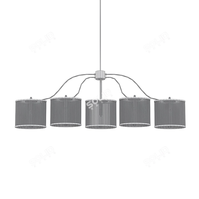 Glass Strips Pendant Light 3D model image 2