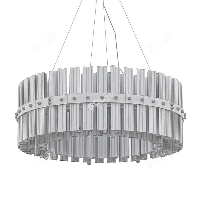 Saturno Bronze Chandelier: Elegant Lighting for any Space 3D model image 2