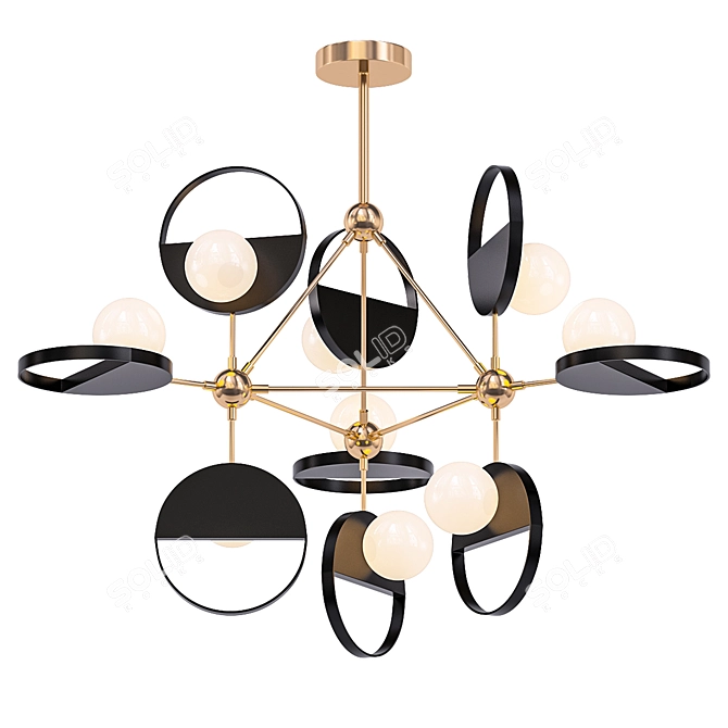 Travis Chandelier: Retro-Industrial Elegance 3D model image 1