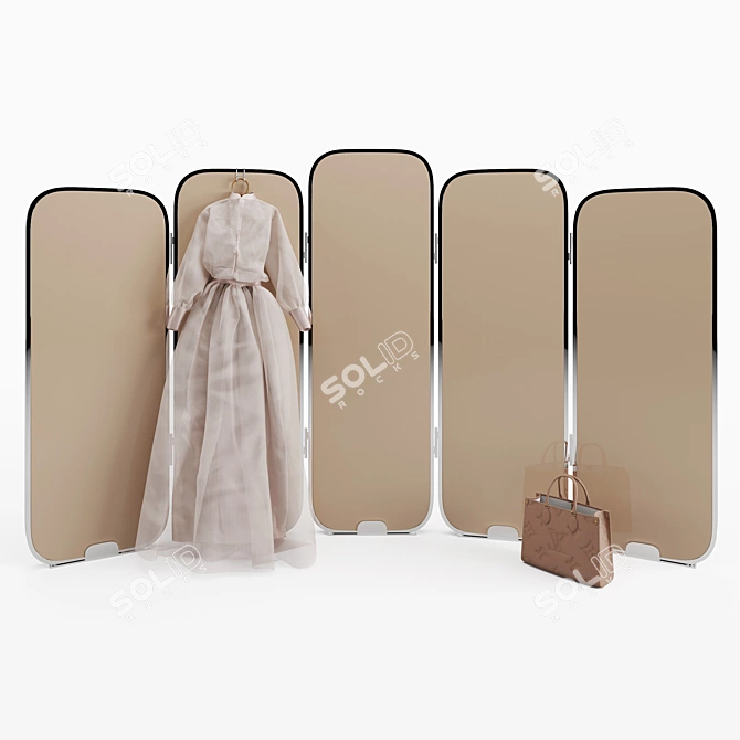 Innovative Asnaghi Folding Screen 3D model image 1