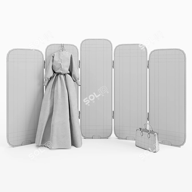 Innovative Asnaghi Folding Screen 3D model image 5