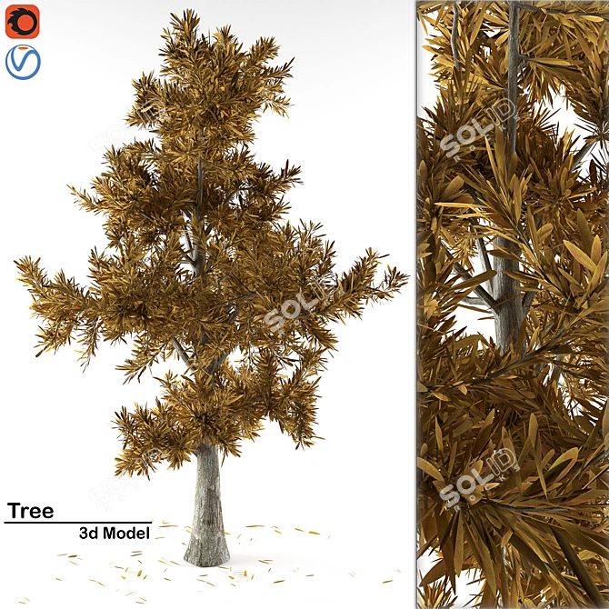 High-Quality 3D Tree Model 3D model image 1