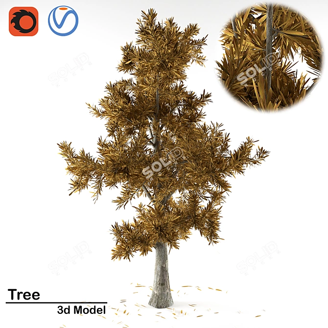 High-Quality 3D Tree Model 3D model image 2