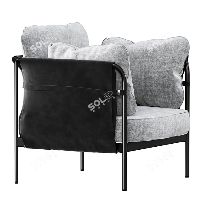 Elegant CAN Armchair: A Perfect Blend of Comfort and Style 3D model image 2