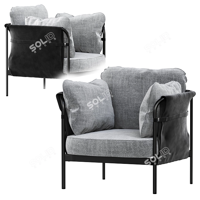 Elegant CAN Armchair: A Perfect Blend of Comfort and Style 3D model image 4