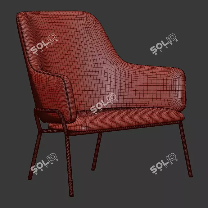 Elevate Your Comfort: Skift Lounge Armchair 3D model image 5