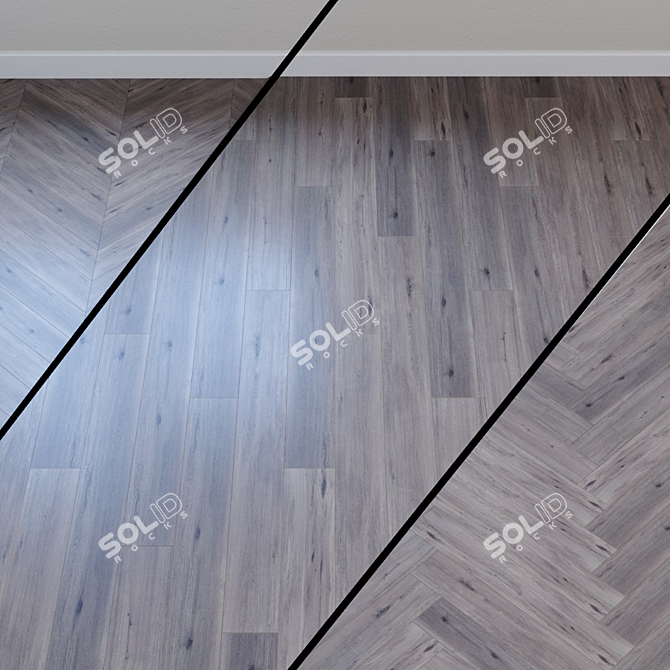 Wild Oak Gray Laminate Flooring 3D model image 1